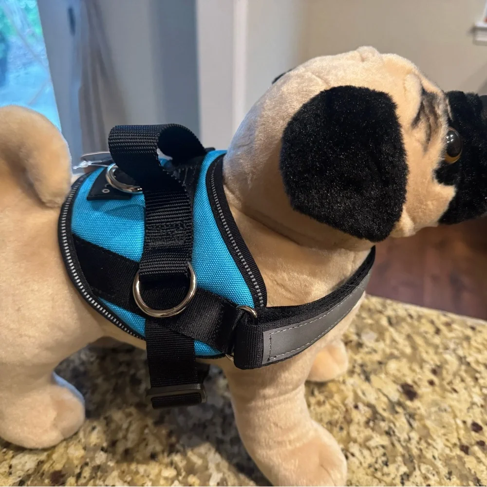 NWT ShawnCo Dog Adjustable No Choke Harness W/3 Leash Clip Reflective Strip - Picture 5 of 7